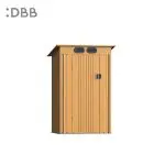 KingSuper series metal garden shed with Pent roof yellow 4x3ft 2