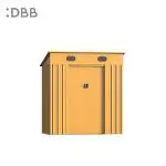 KingSuper series metal garden shed with Pent roof yellow 6x4ft 1