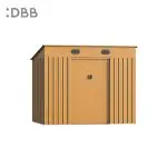 KingSuper series metal garden shed with Pent roof yellow 8x6ft 1