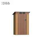 KingSuper series metal garden shed with Pent roof yellow brown 4x3ft 2