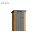 KingSuper series metal garden shed with Pent roof yellow gray 4x3ft