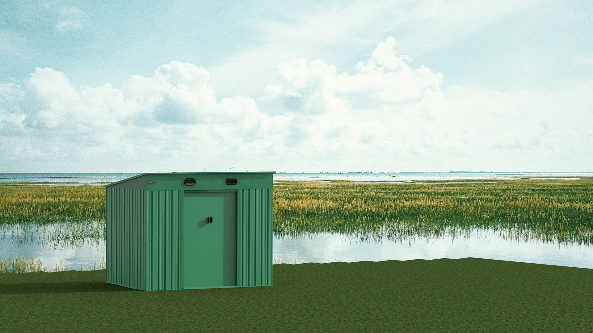 DBB Metal Garden Storages pent green