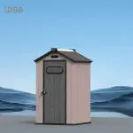 Kingcenter series Intelligent Plastic Sheds with Gable roof Acorn powder 4x4ft 2 2