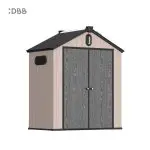 Kingcenter series Intelligent Plastic Sheds with Gable roof Acorn powder 6x4ft 3