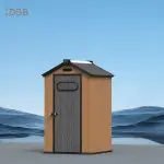 Kingcenter series Intelligent Plastic Sheds with Gable roof Warm brown 4x4ft 5 2