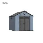 Kingcenter series Intelligent Plastic Sheds with Gable roof blue ashes 8x10ft 2