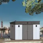 Kingcenter series Intelligent Plastic Sheds with Pent roof Stardust 10x8ft 1