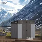 Kingcenter series Intelligent Plastic Sheds with Pent roof blue ashes 8x6ft 2