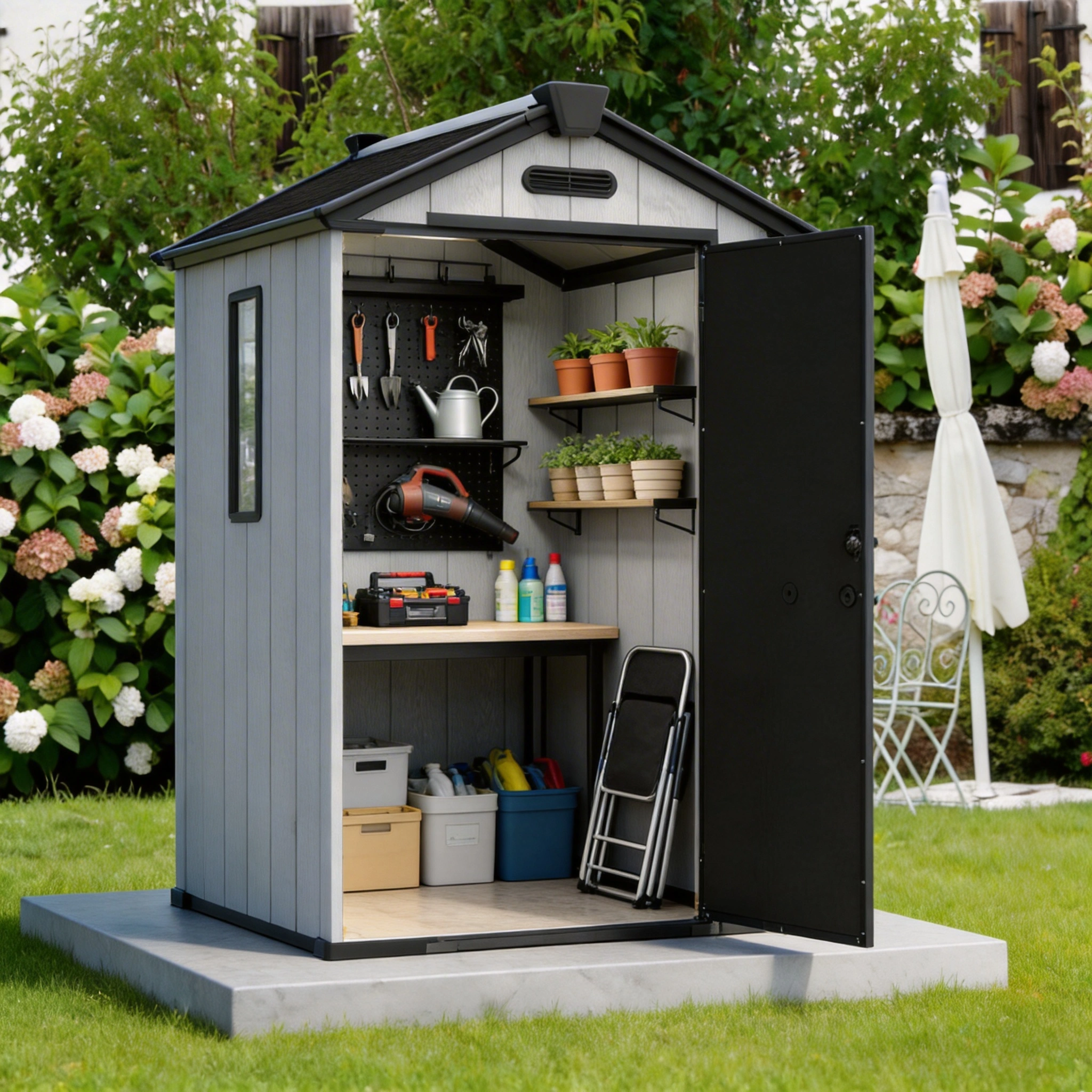4 x 4 shed with multiple purposes