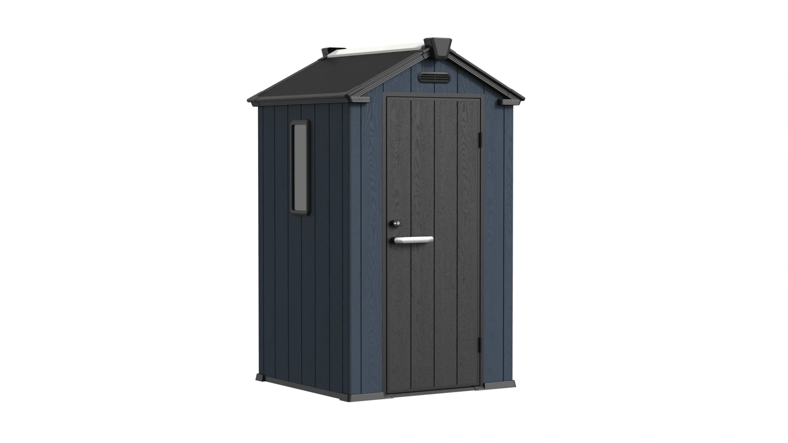 4' x 4' Shed With Gable Roof navy blue