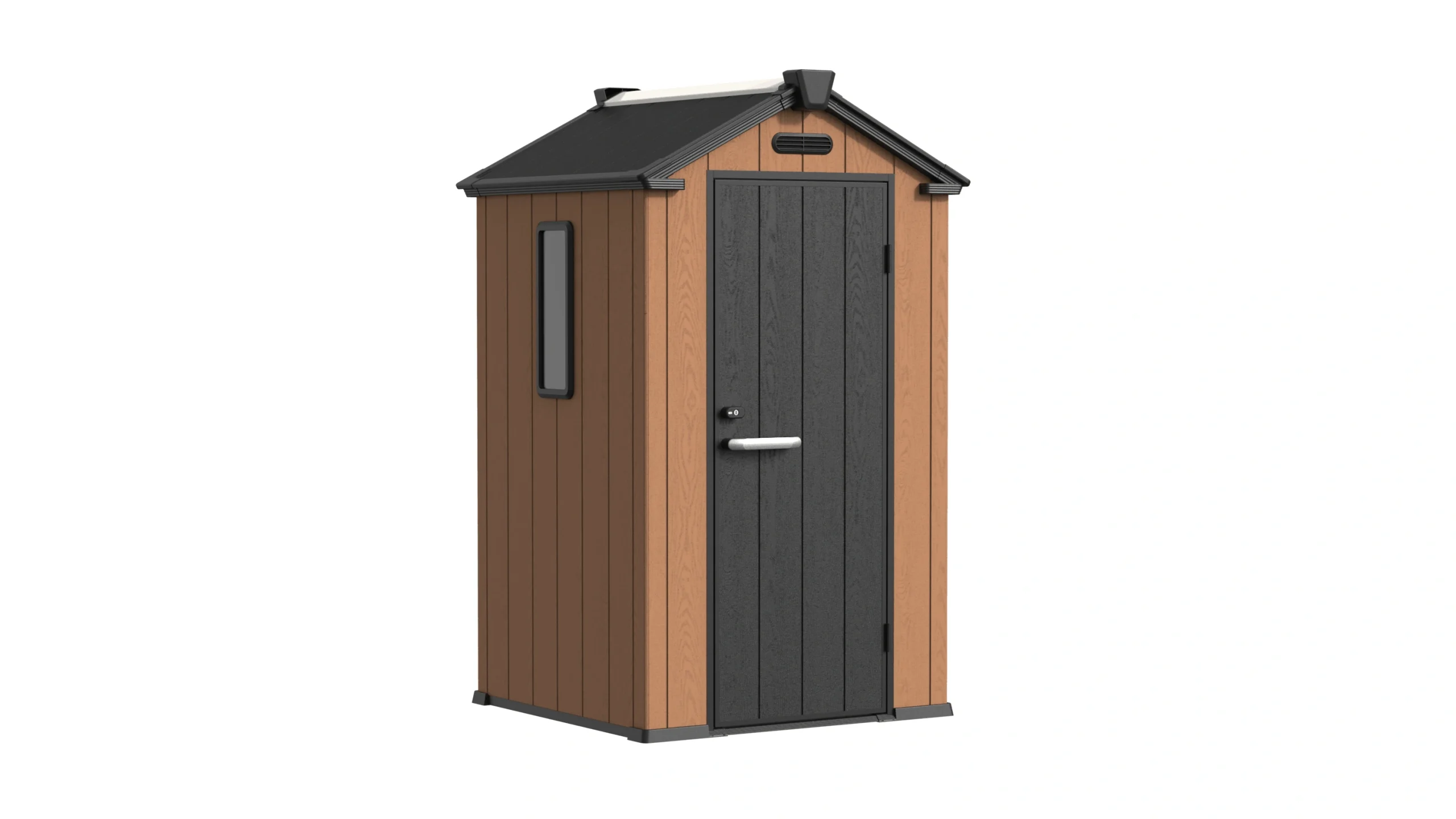 4' x 4' Shed With Gable Roof teak brown