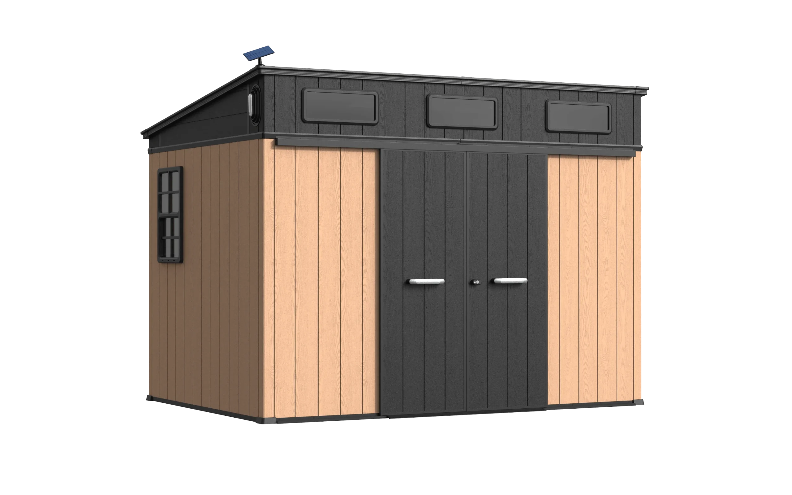 10' x 7' Garden Shed With Sliding Windownatural oak