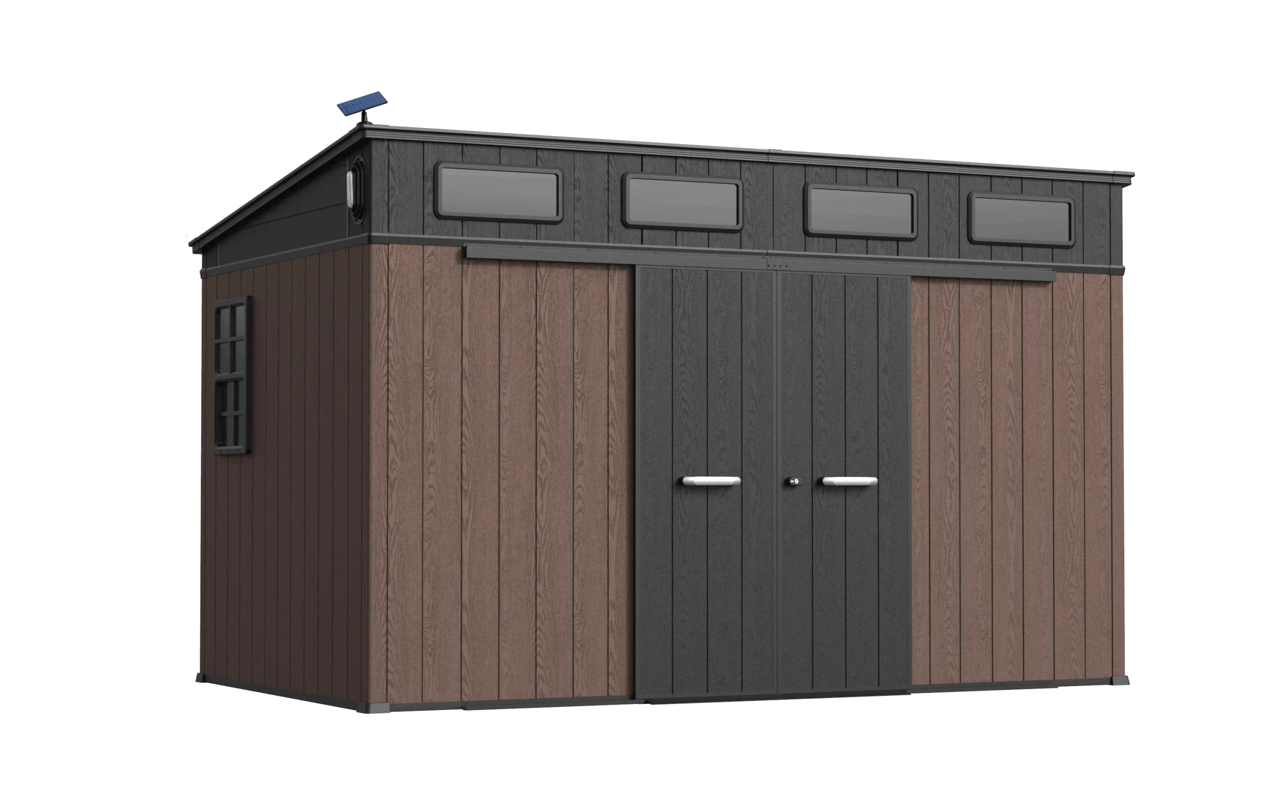 12' x 7' Garden Shed With Sliding Windowebony brown