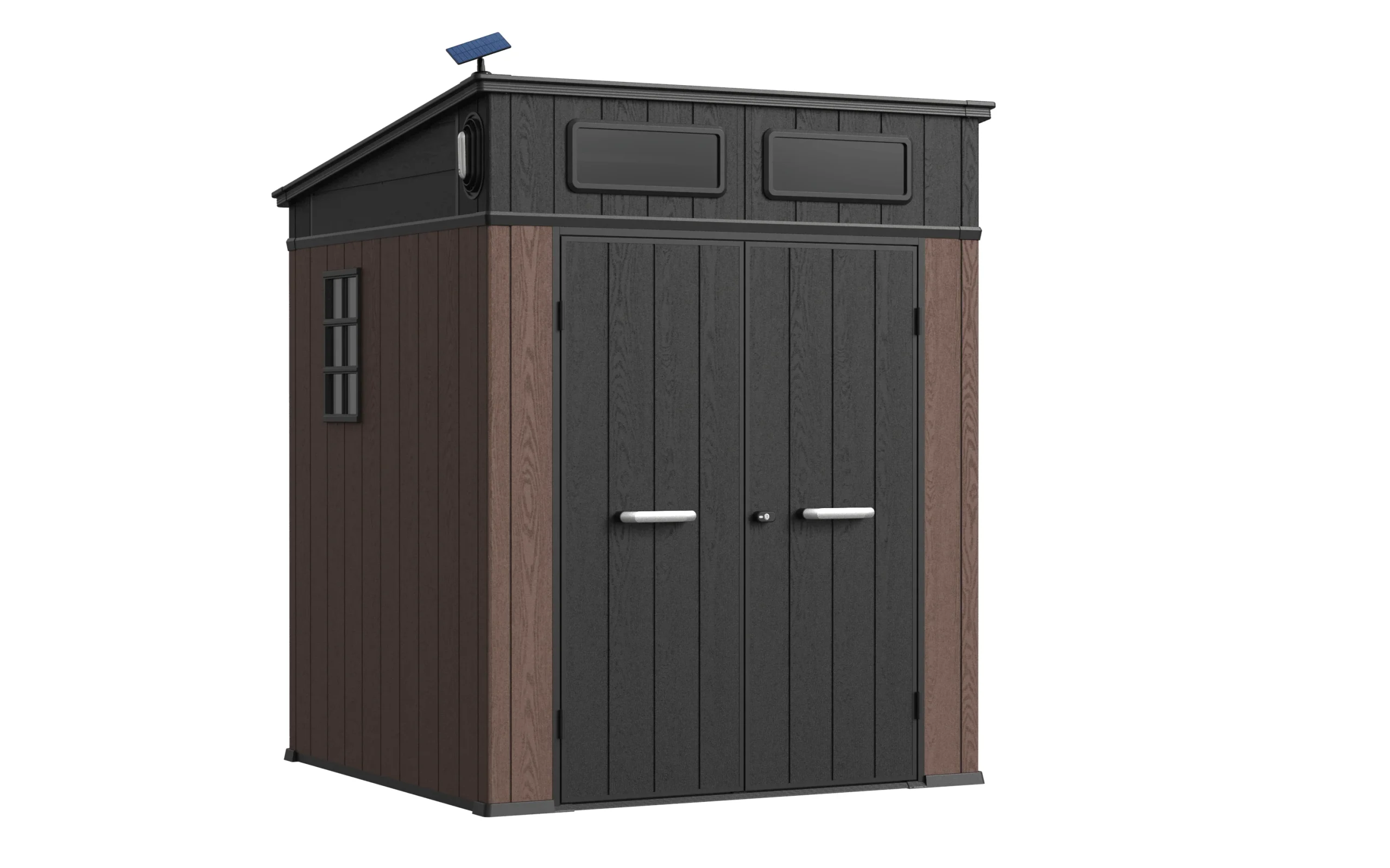 6' x 6' Plastic Shed With Pent Roof ebony brown