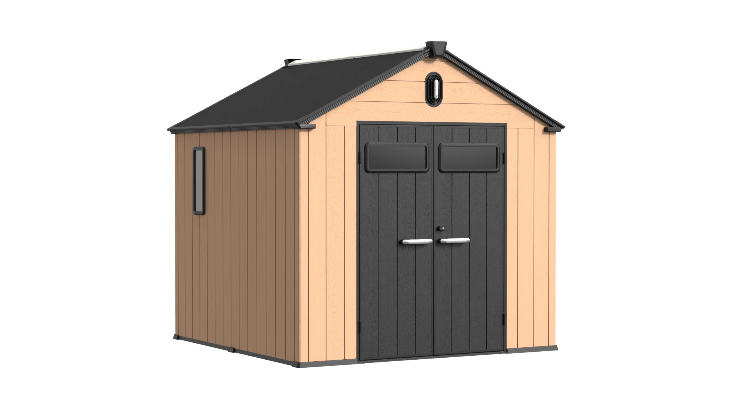 8' x 8' Resin Gable Style Shed natural oak