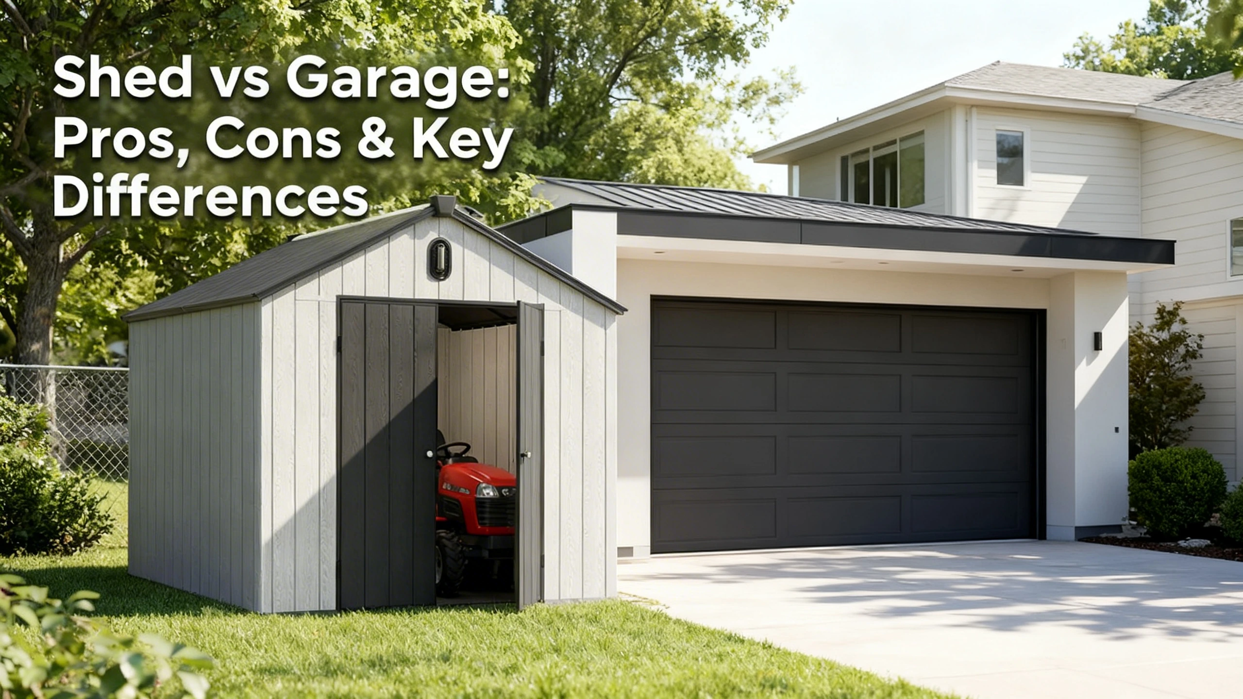 shed vs garage