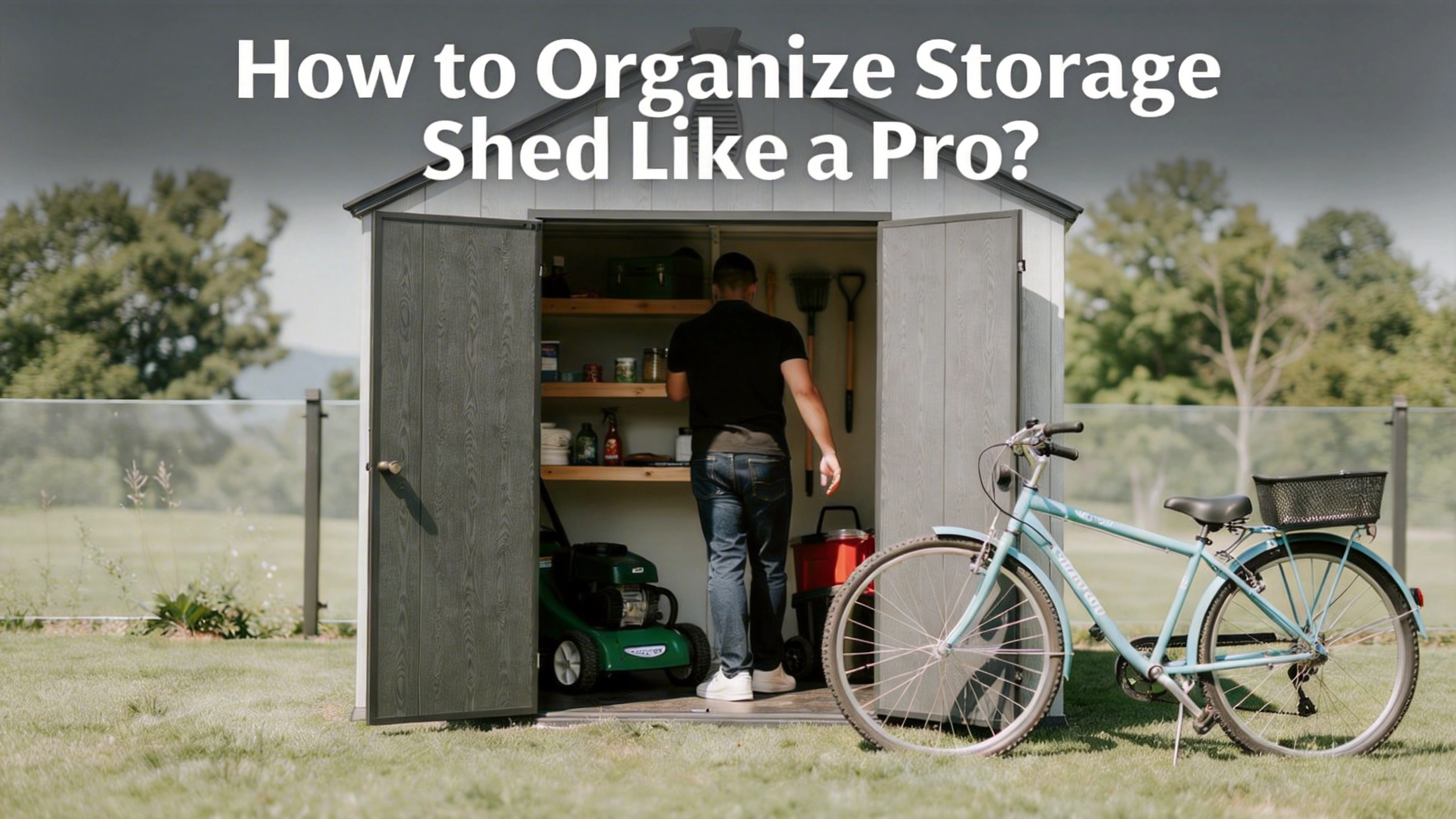 how to organize storage shed