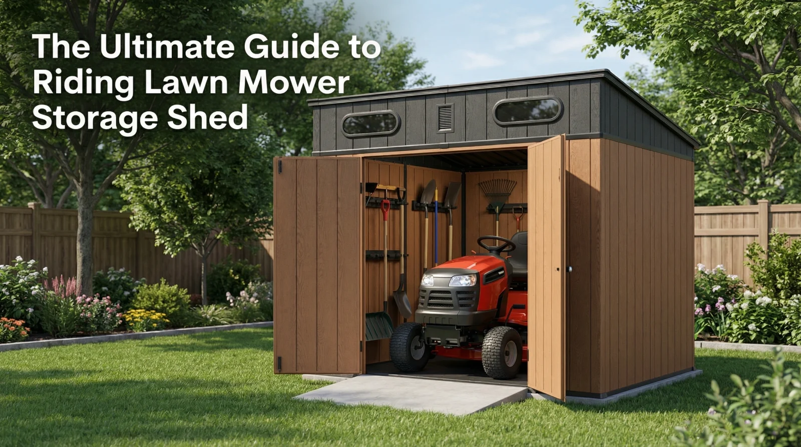guide to riding lawn mower shed