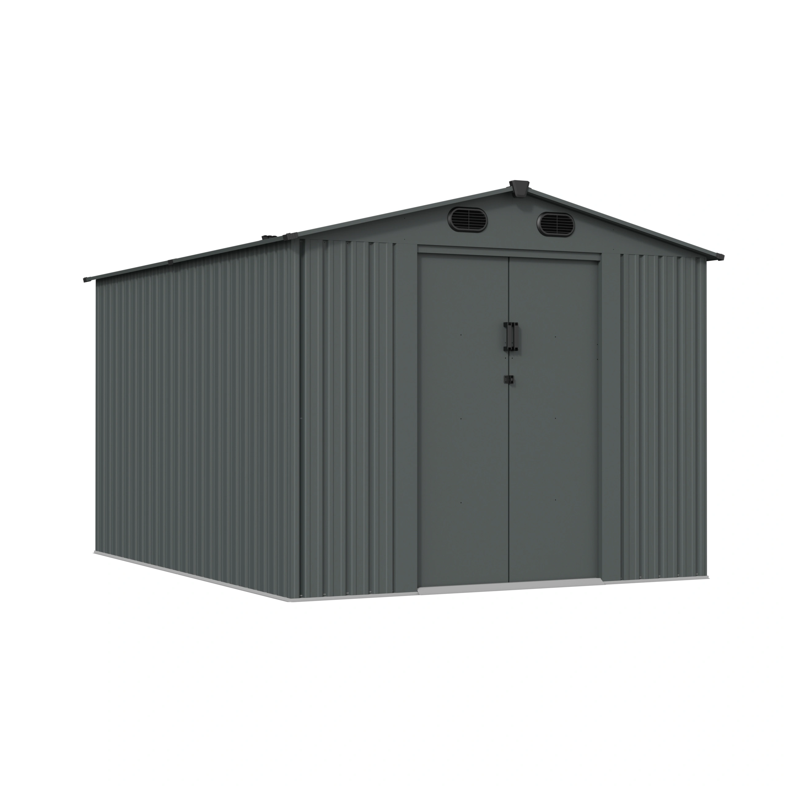 DiBiBi 8x10 metal shed with double doors