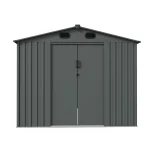 DiBiBi 8 x 10 metal shed with double doors