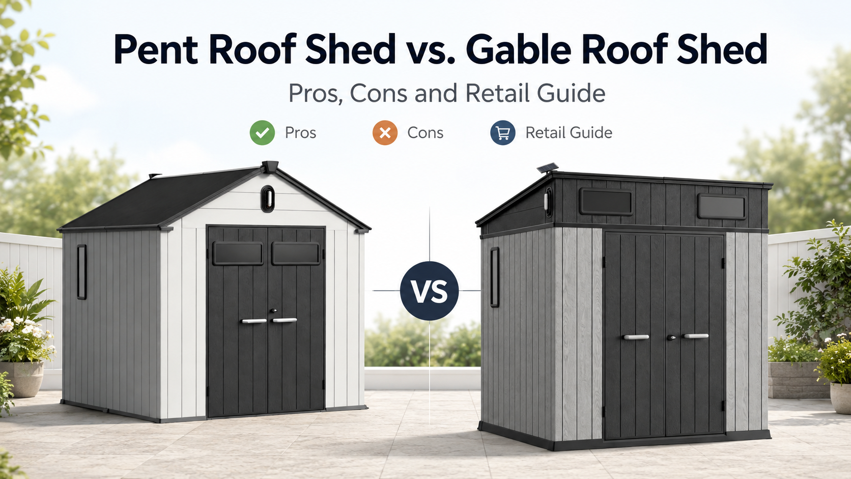 pent roof shed vs gable roof shed
