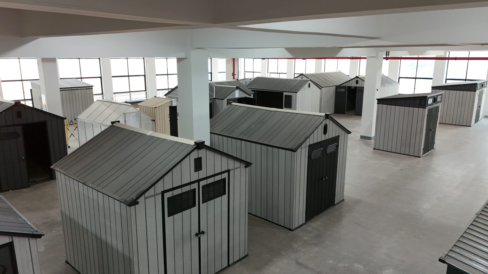 pre-assembled sheds in factory